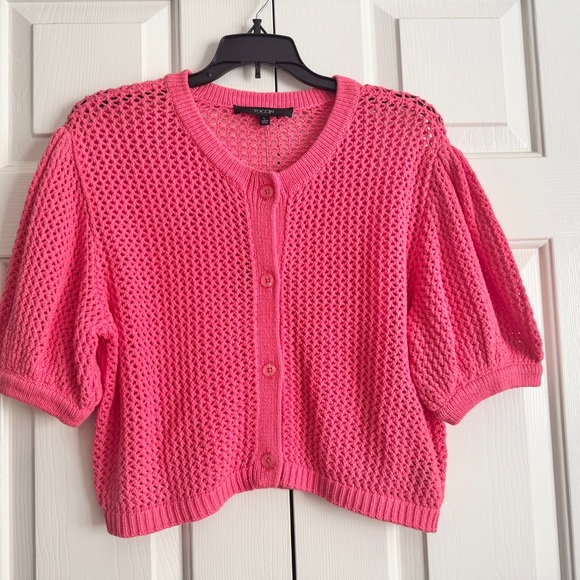 New TOCCIN Hot Pink Knit Sweater. Size: L - Picture 3 of 11